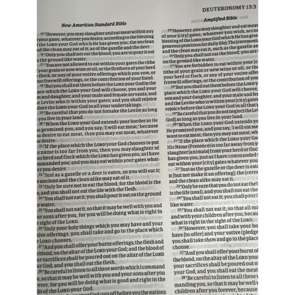 NIV KJV NASB AMP Parallel Bible Hardcover Zondervan - Picture 3 of 3